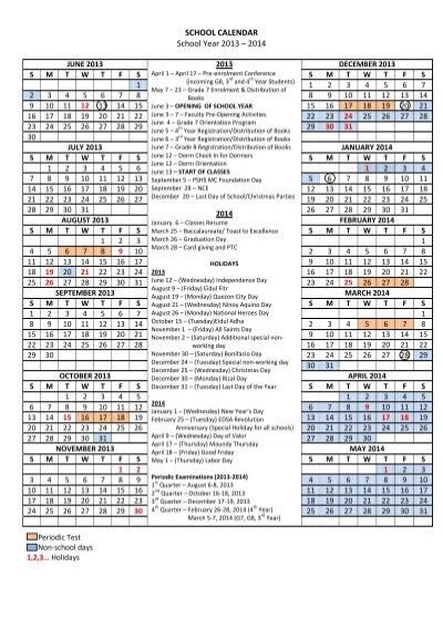 pshs sentral|Calendar and important links .